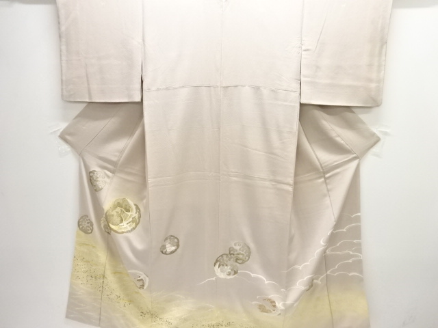 JAPANESE KIMONO / IRO-TOMESODE / EMBROIDERY / PINE